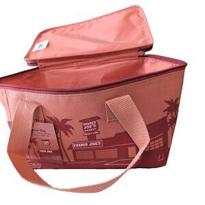 Trader Joe's Mini Insulated Peachy Pink Lunch Bag New